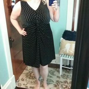Lane Bryant chevron LBD stretchy 22/24